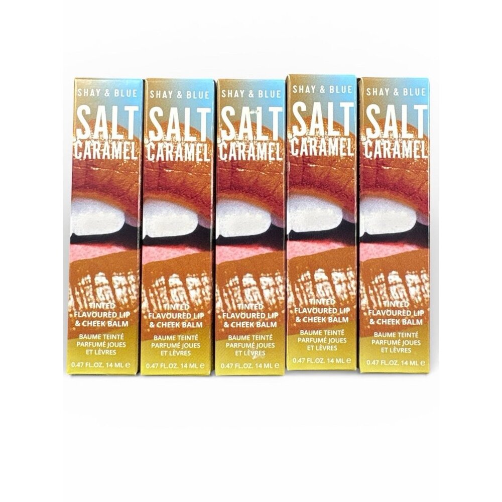 Lot of 5 Shay & Blue Salt Caramel Tinted Lip & Cheek Balm 0.47oz New